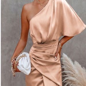 Cupshe Pink Satin Dress
